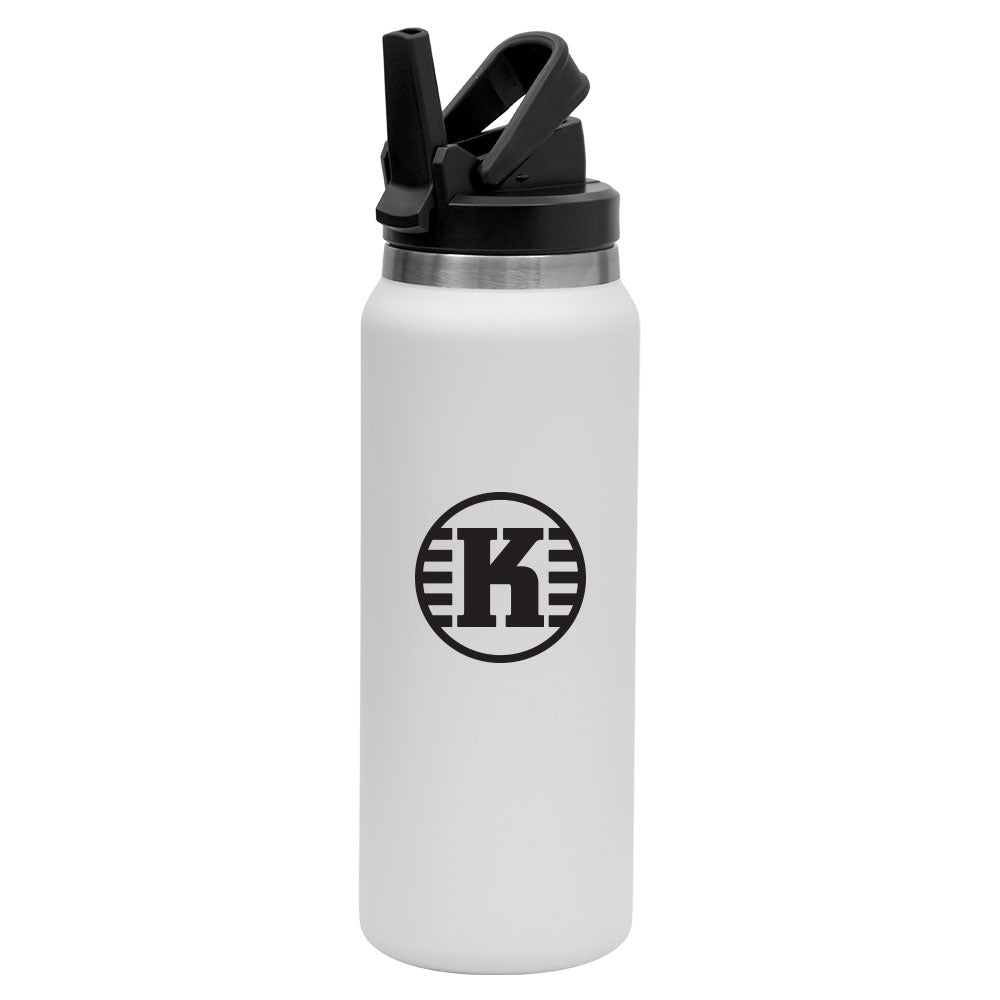 Stainless Steel Water Bottle w/ Straw